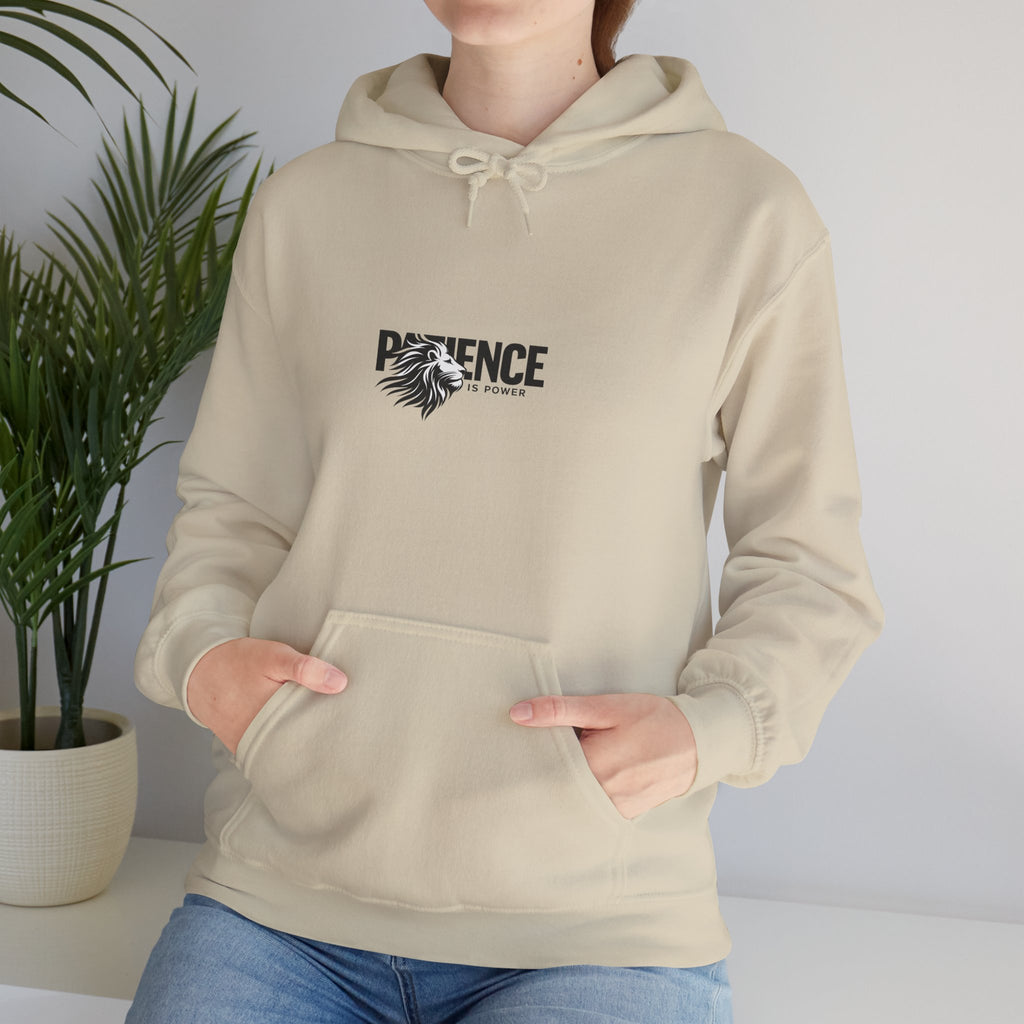 Patience Floral Hoodie — Minimalist Inspirational Graphic Sweatshirt