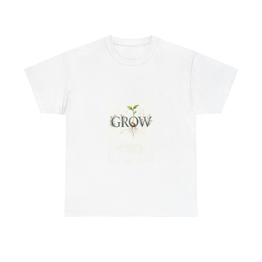Grow Plant Tee — Botanical 'GROW' Sprout Graphic T-Shirt