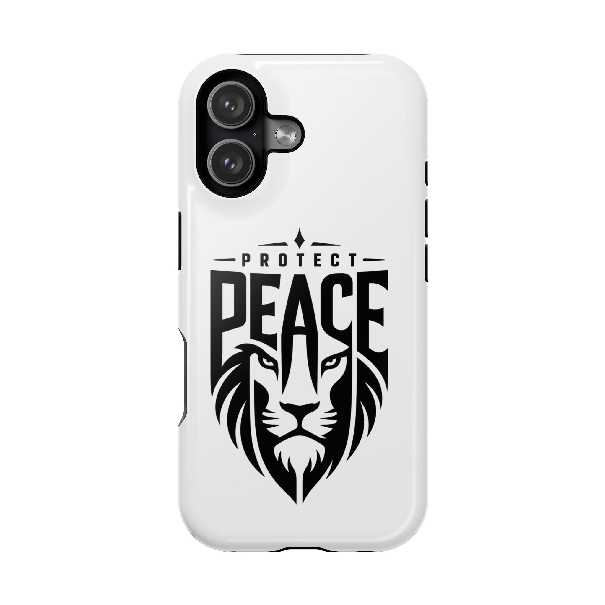 Phone Case — "Protect Peace" Lion Magnetic Impact-Resistant Case