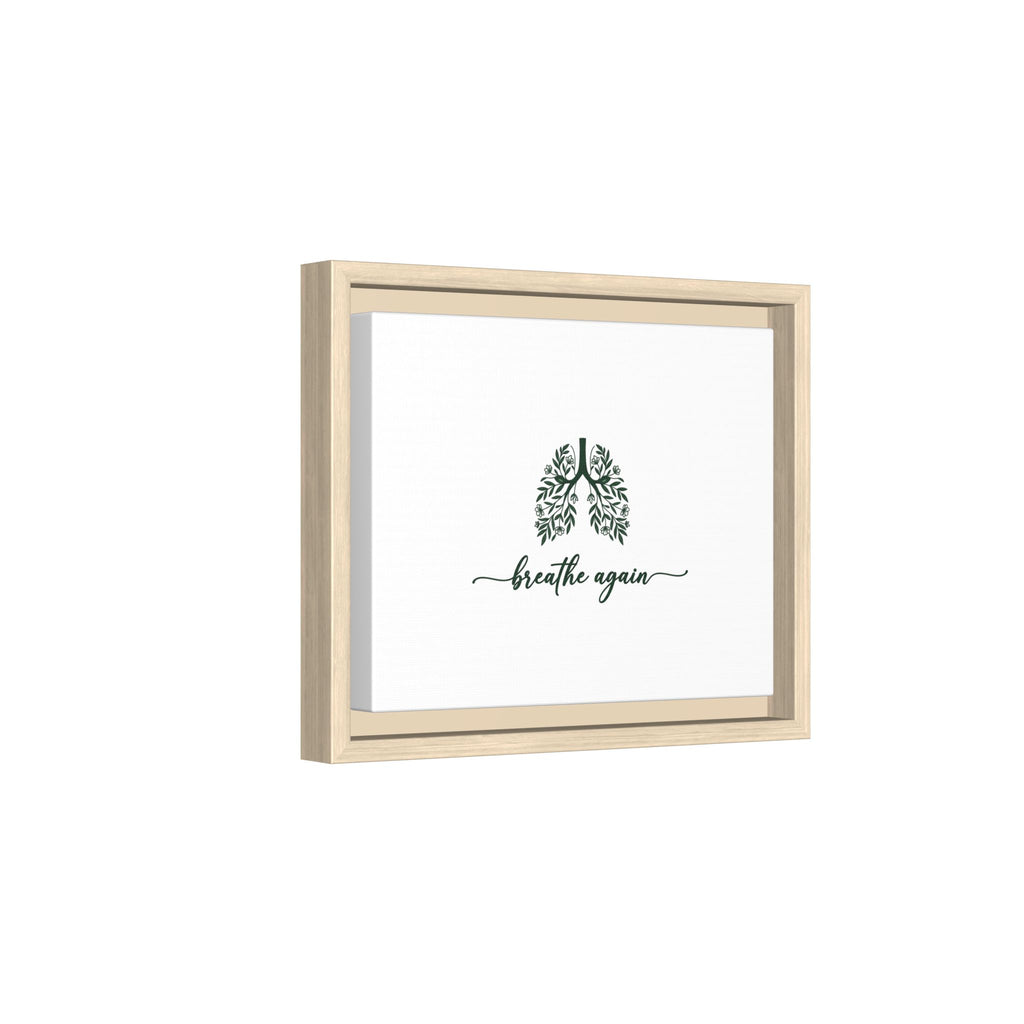 Framed Matte Canvas – 'Breathe Again' Lungs Wall Art