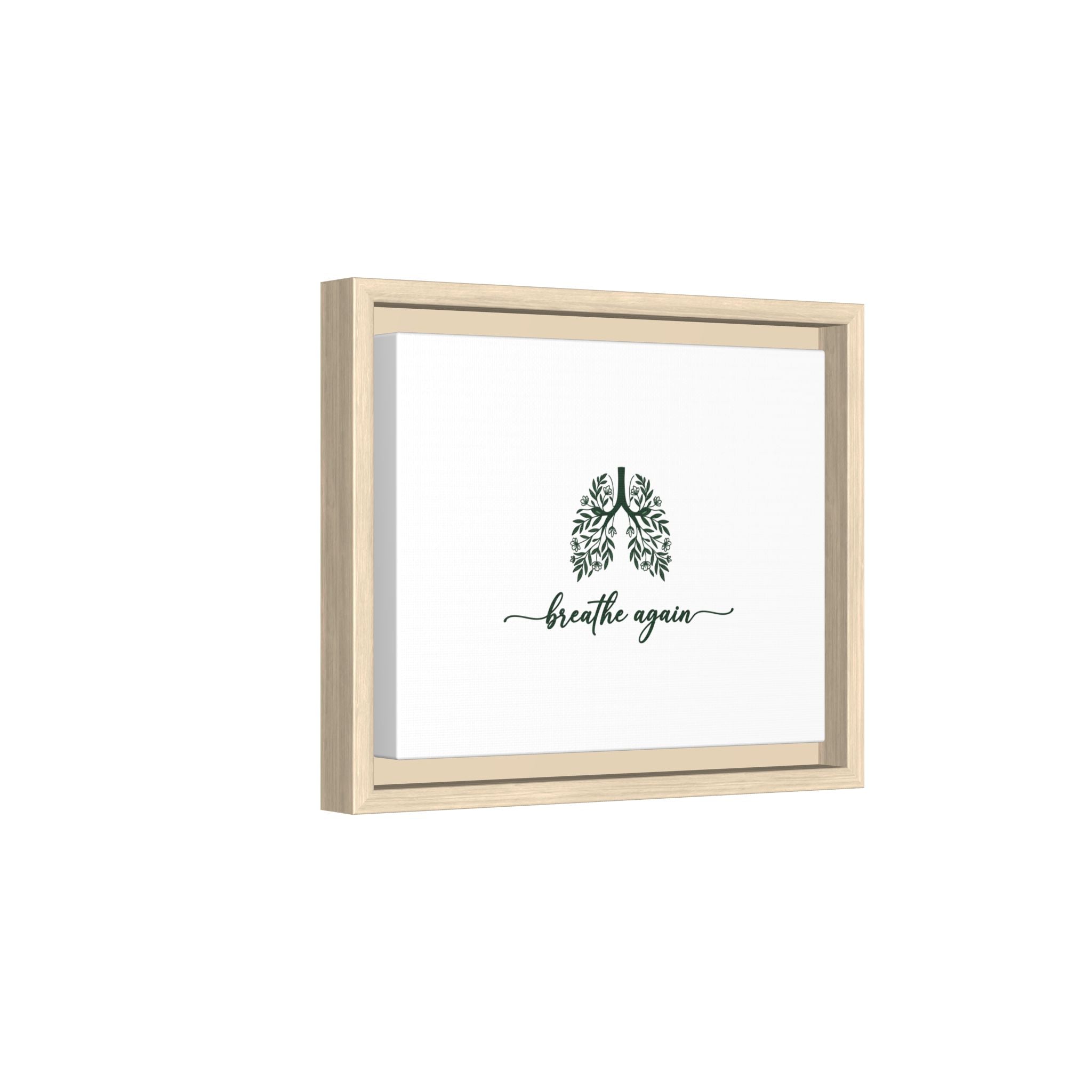 Framed Matte Canvas – 'Breathe Again' Lungs Wall Art