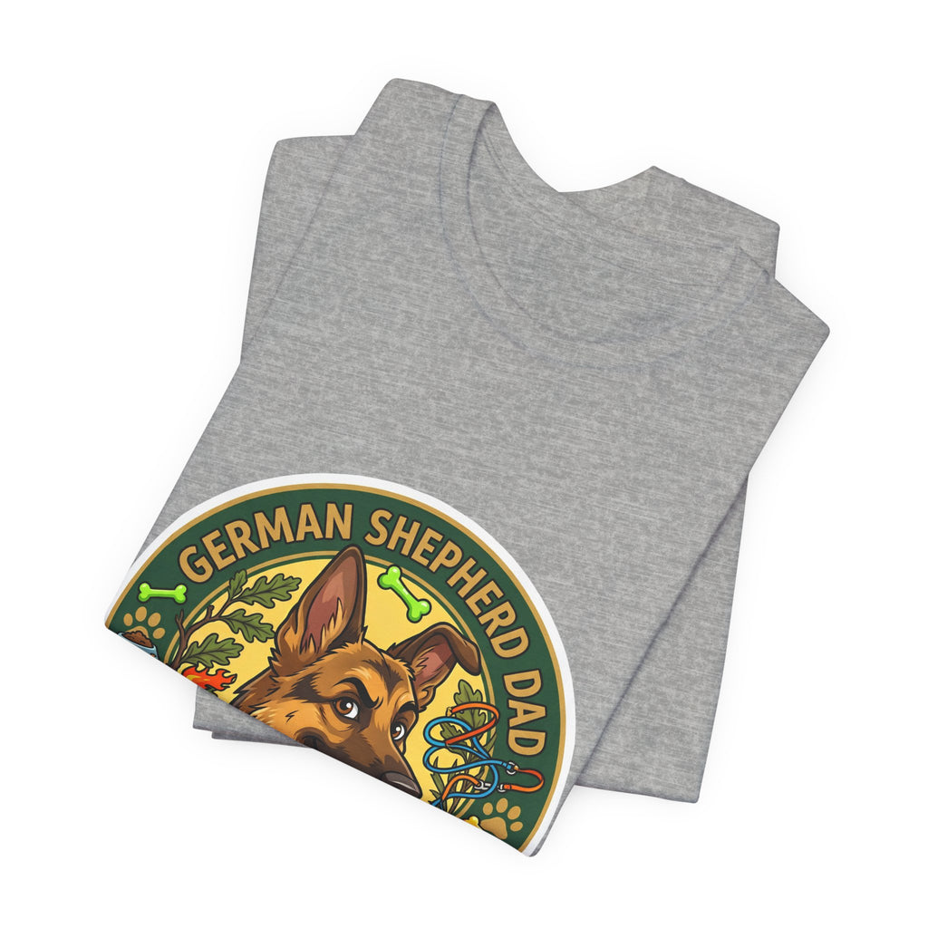 German Shepherd Dad T-Shirt — "German Shepherd Dad" Graphic Tee for Dog Lovers