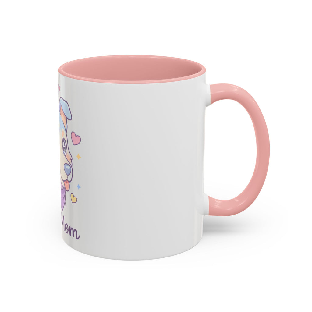 Husky Mom Accent Coffee Mug — Cute Pastel Husky Mother Dog Design (11/15oz)
