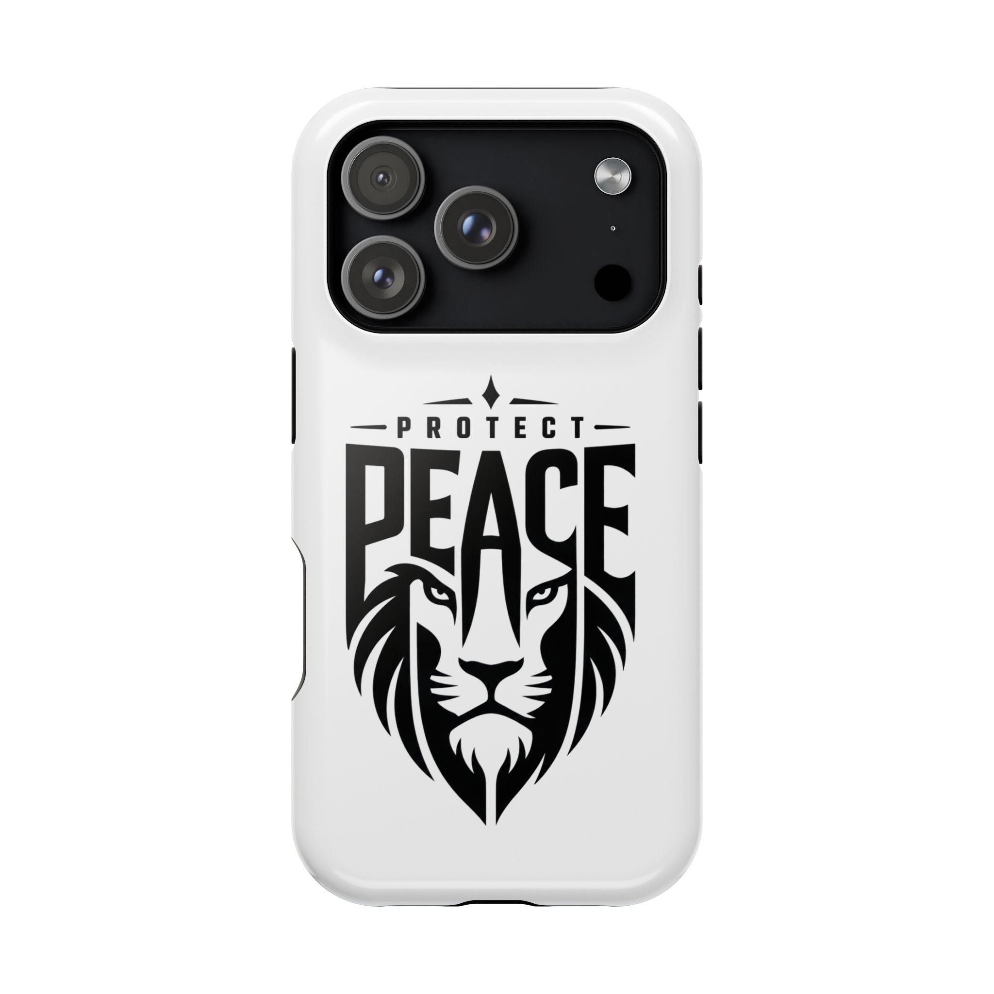 Phone Case — "Protect Peace" Lion Magnetic Impact-Resistant Case