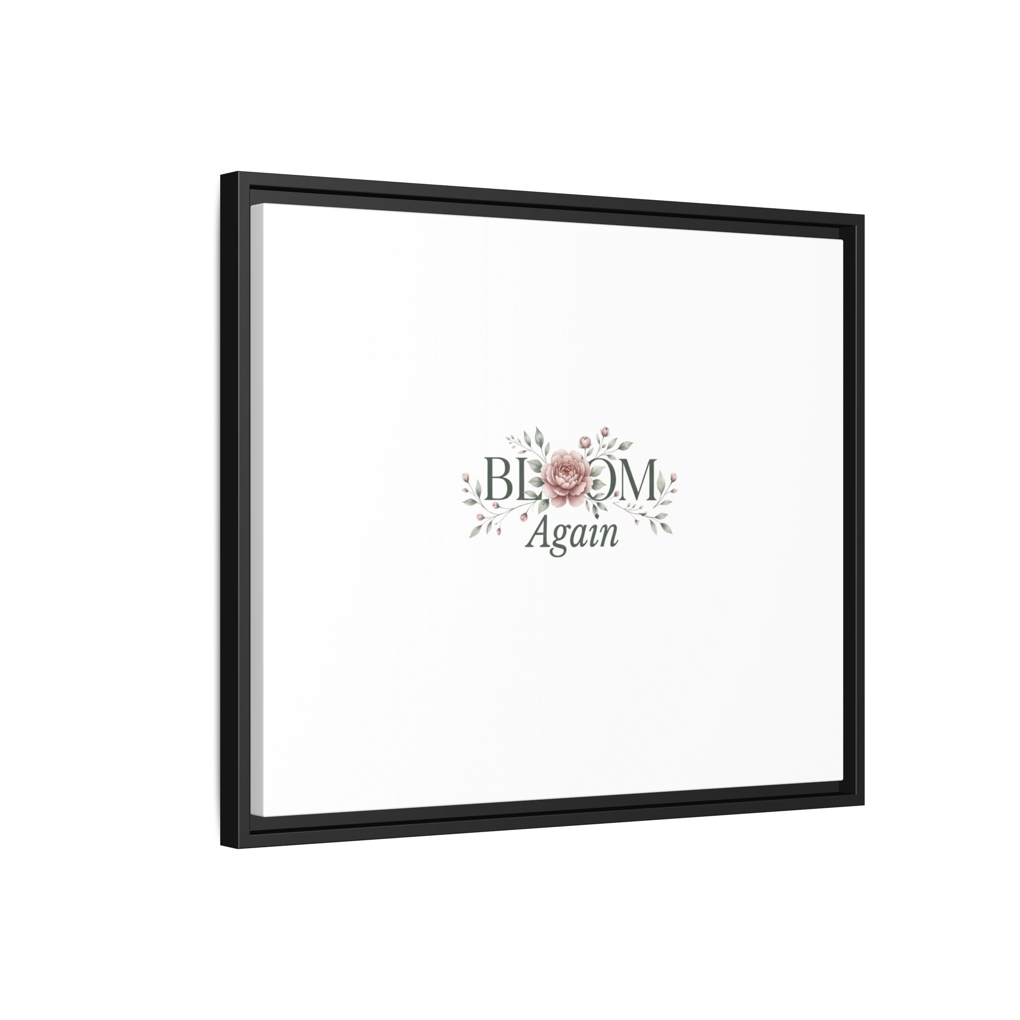 Bless Me Again Floral Matte Canvas Print, Framed Wall Art