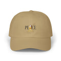 Peace Sunrise Dad Cap – Minimalist White Embroidered Hat