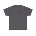 Patience Minimalist Tee — Small Script Floral Chest Print