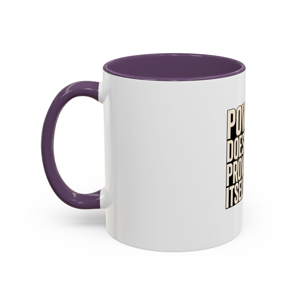 Power Doesn't Prove Itself Lion Coffee Mug — Motivational Accent Mug (11/15 oz)