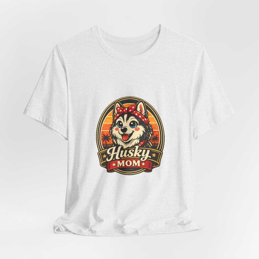 Husky Mom T‑Shirt — Retro Husky Pet Mom Tee