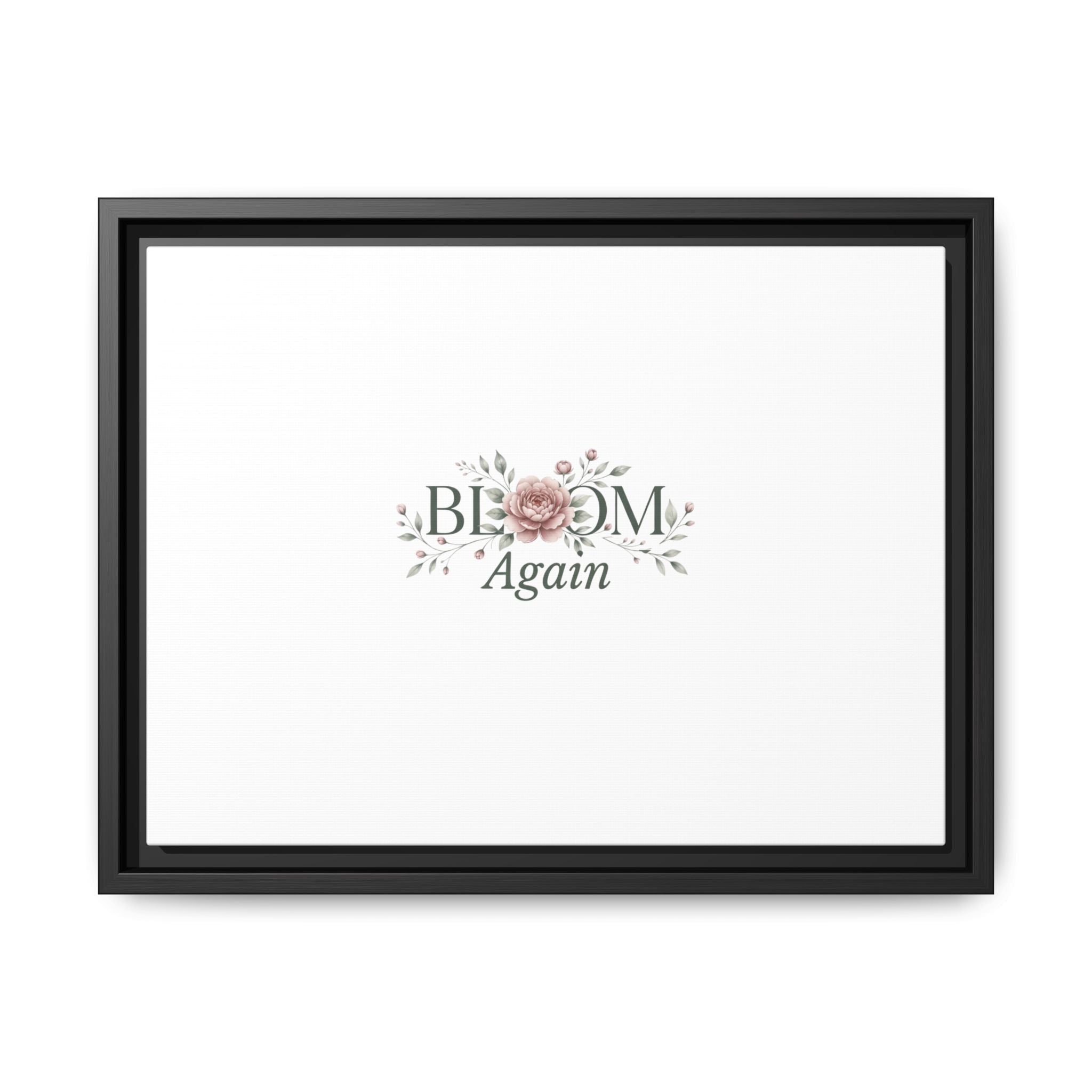 Bless Me Again Floral Matte Canvas Print, Framed Wall Art
