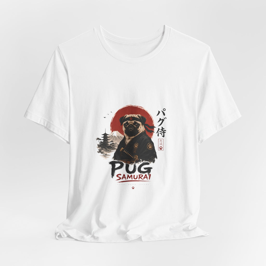 Pug Samurai T‑Shirt — Cute Samurai Pug Graphic Tee