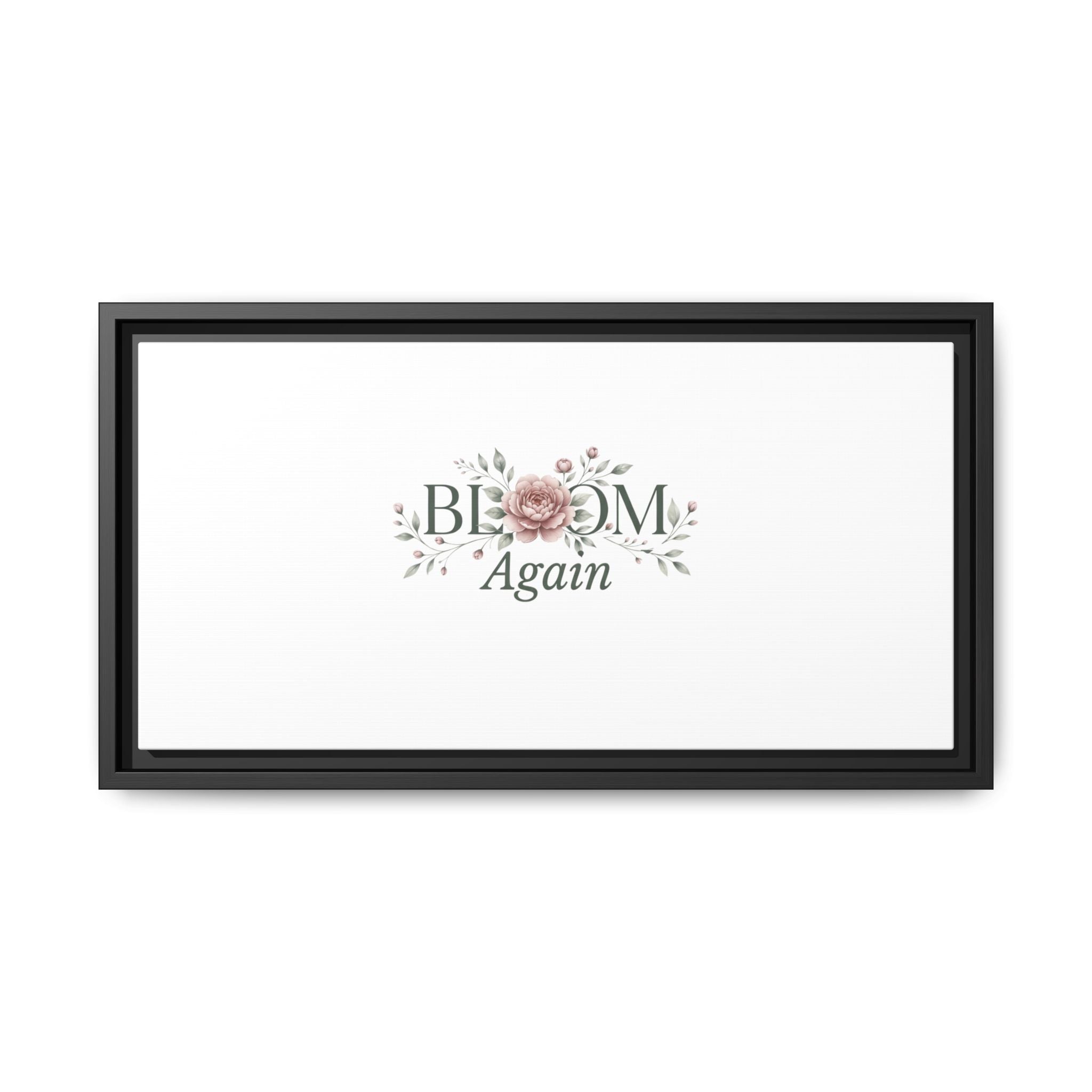 Bless Me Again Floral Matte Canvas Print, Framed Wall Art