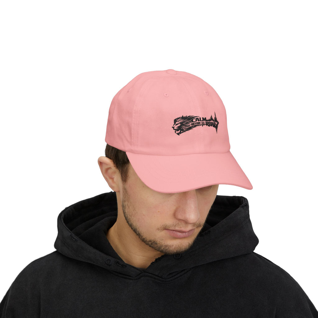 Dad Cap — 'Calm Before the Roar' Lion Graphic Baseball Hat