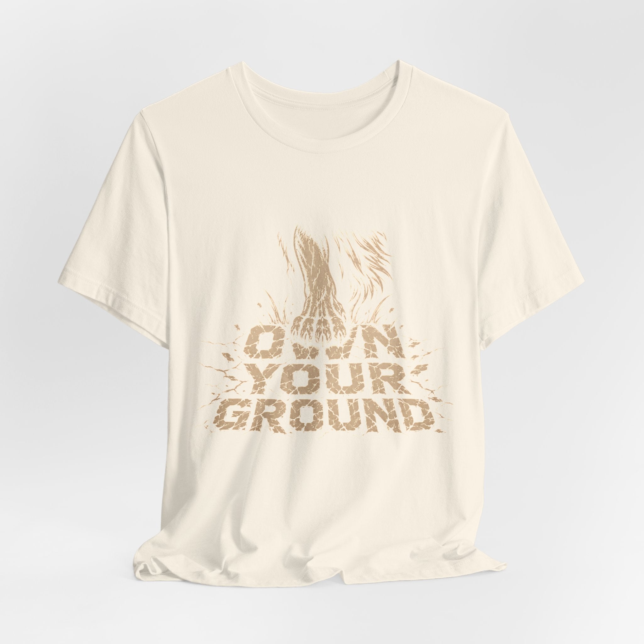 T‑Shirt — Own Your Ground Graphic Tee (Boot Print Design)