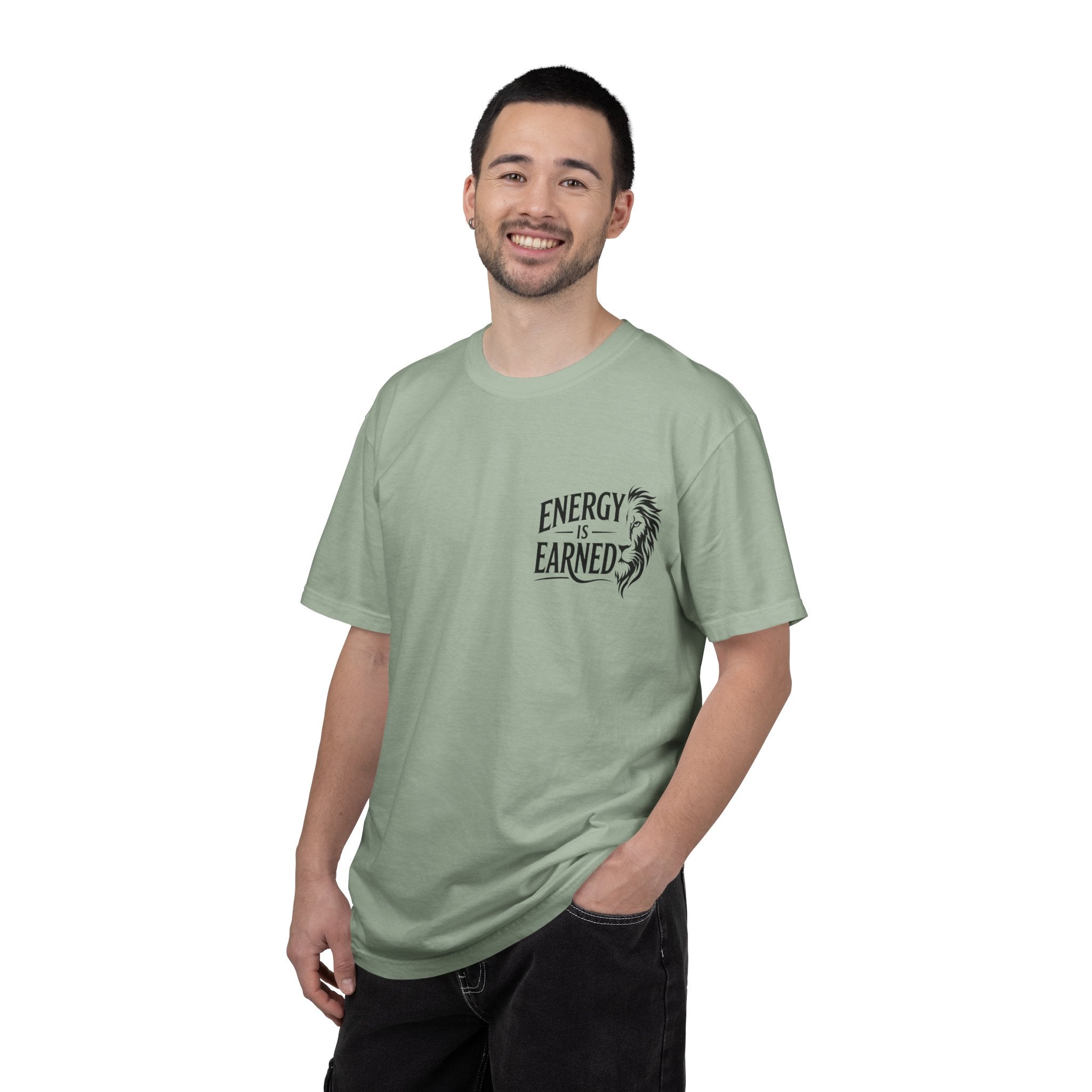 Energy Is Earned T-Shirt — Motivational Fitness Tee