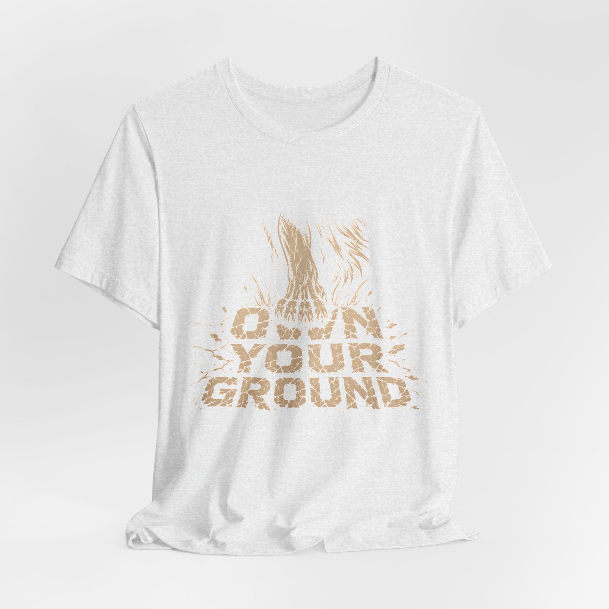 T‑Shirt — Own Your Ground Graphic Tee (Boot Print Design)