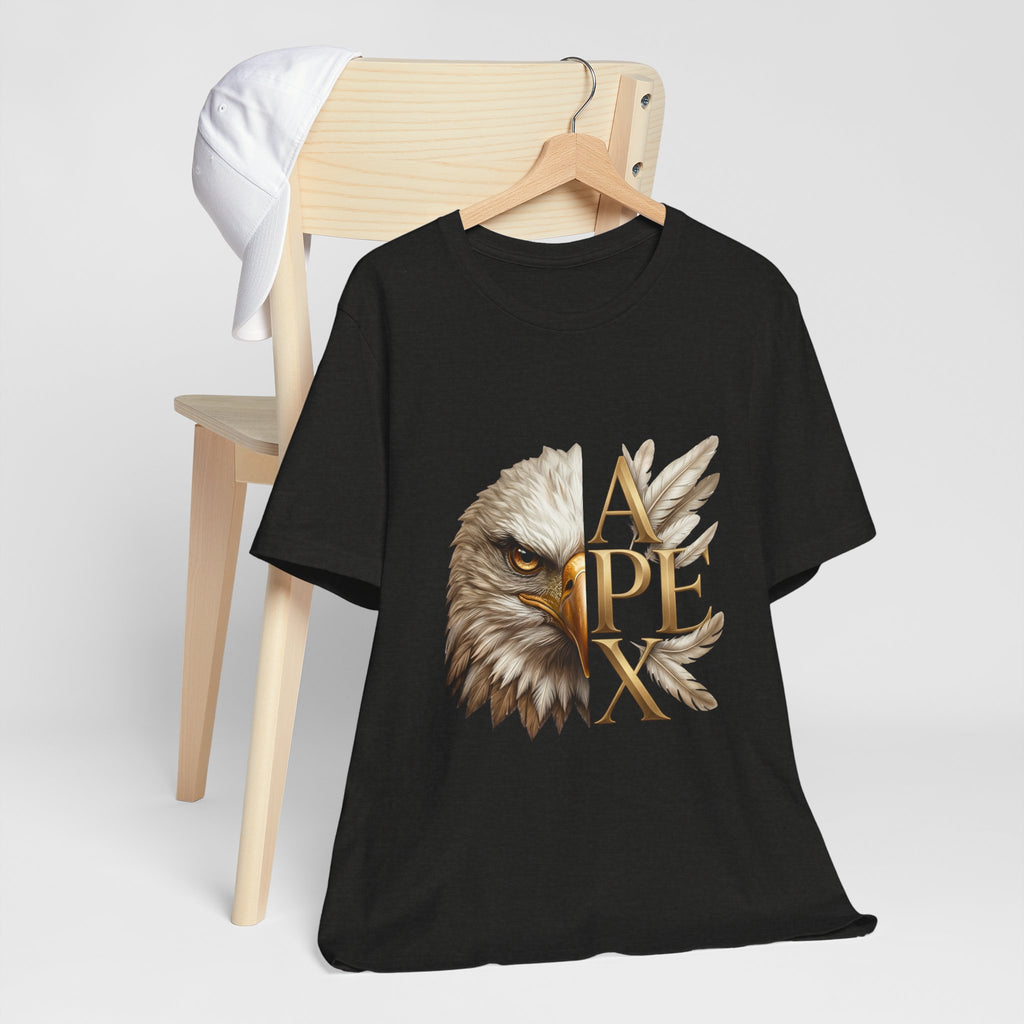 Apex Eagle T‑Shirt — Majestic Eagle Head with 'APEX' Gold Lettering