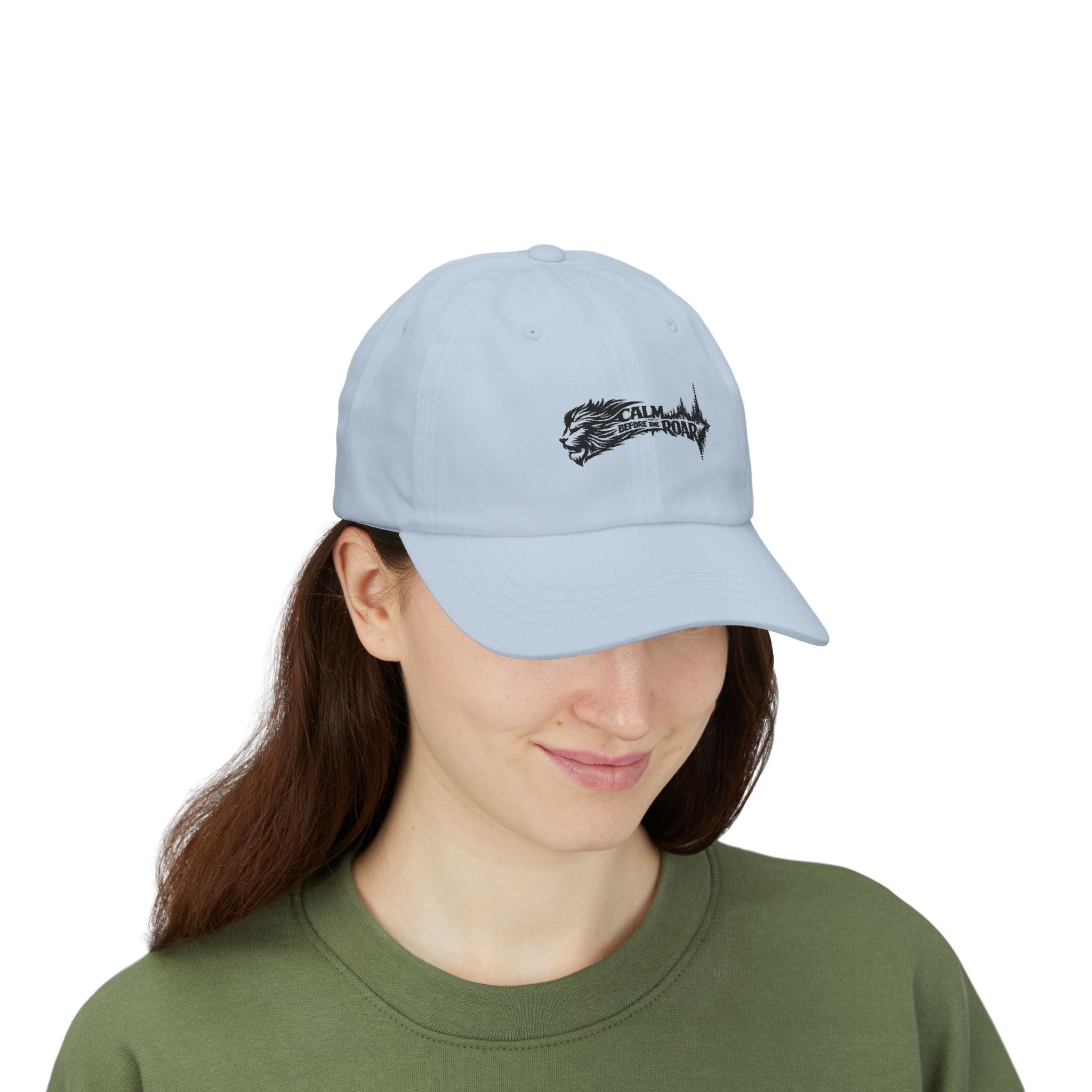 Dad Cap — 'Calm Before the Roar' Lion Graphic Baseball Hat
