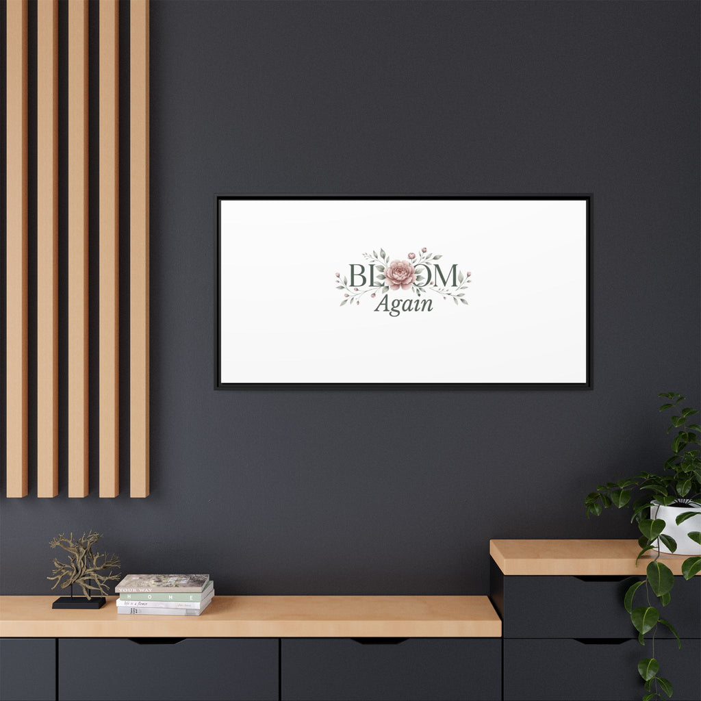 Bless Me Again Floral Matte Canvas Print, Framed Wall Art