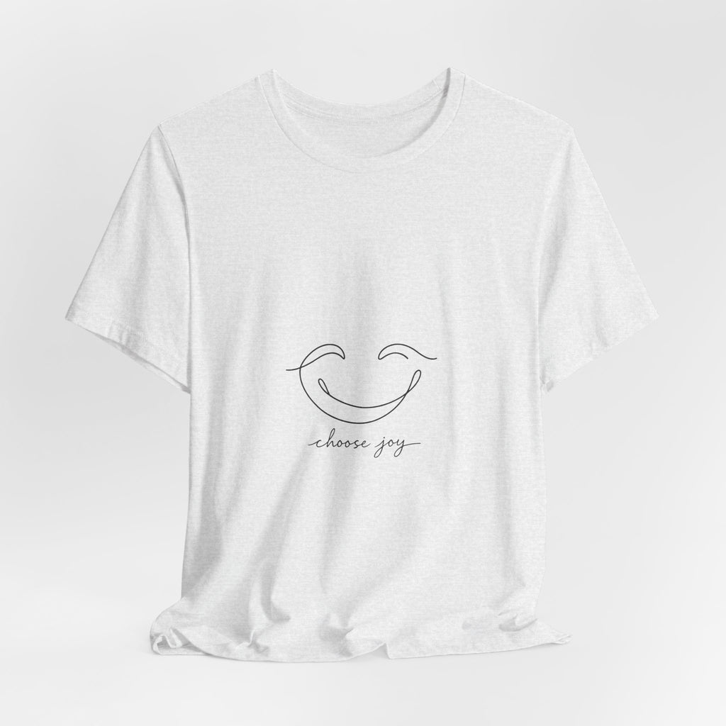 Choose Joy Smiley T-Shirt — Minimalist Positive Vibes Tee