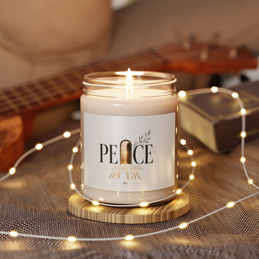 Peace Be With You Scented Soy Candle — 9oz Inspirational Aromatherapy Jar