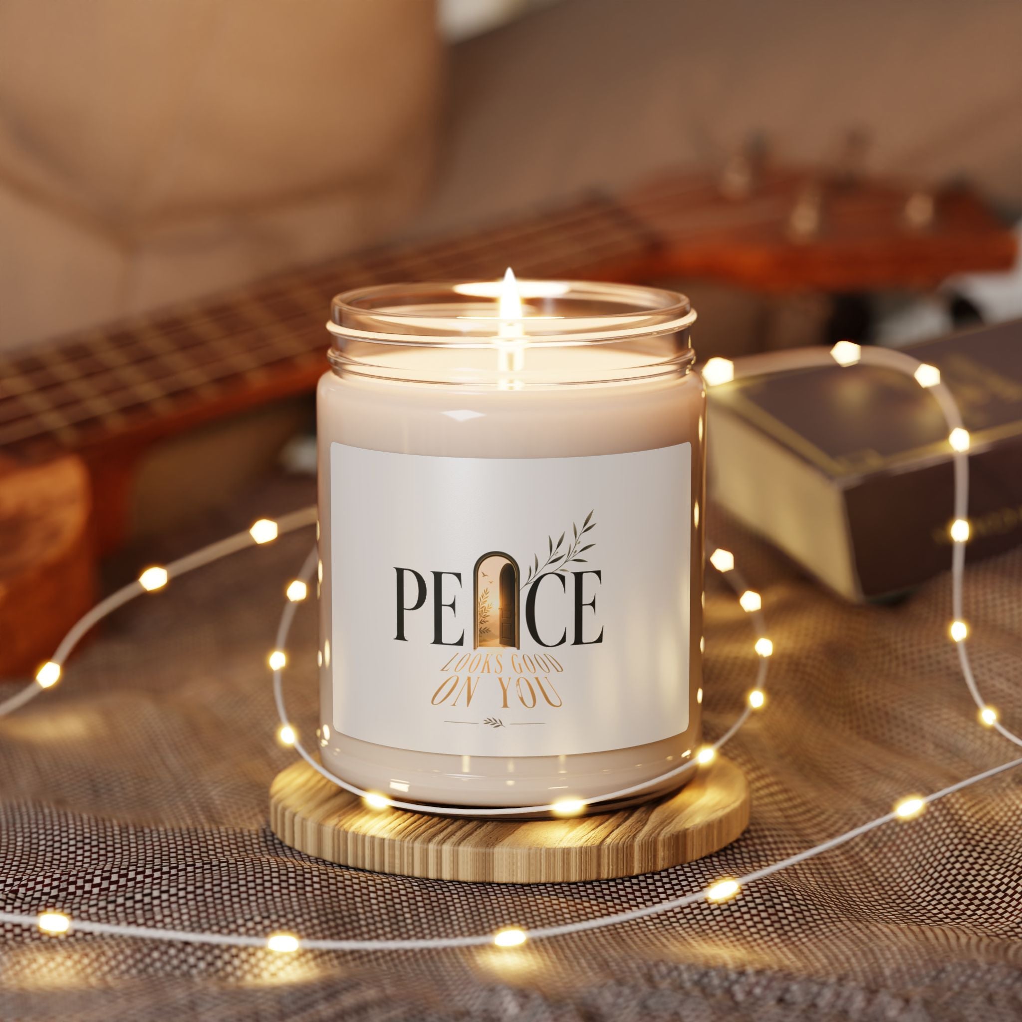 Peace Be With You Scented Soy Candle — 9oz Inspirational Aromatherapy Jar