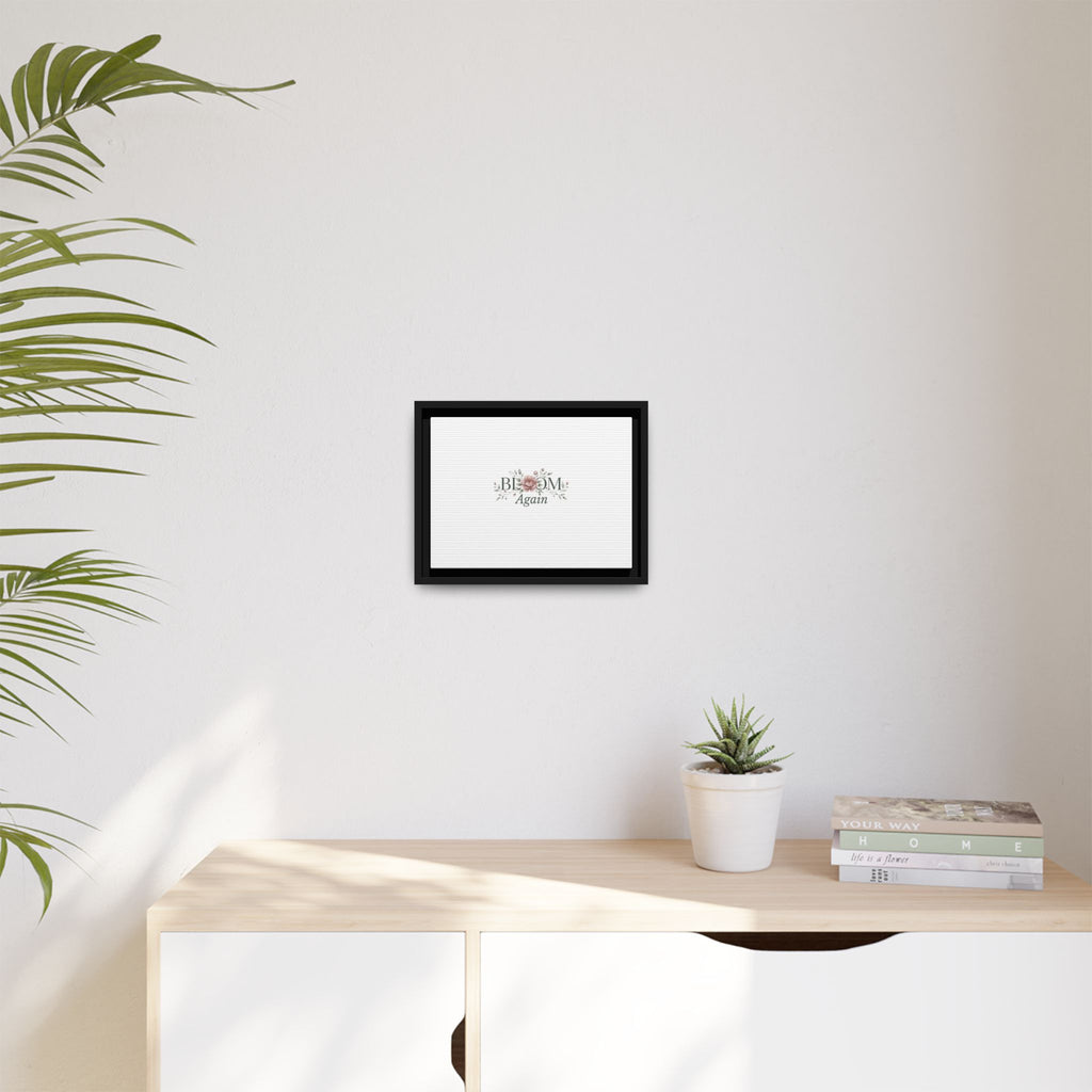 Bless Me Again Floral Matte Canvas Print, Framed Wall Art