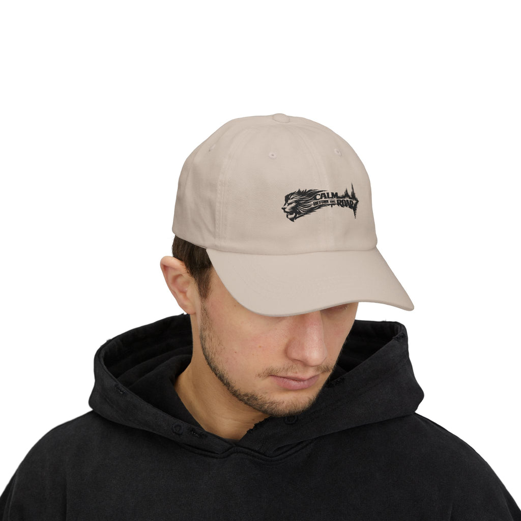 Dad Cap — 'Calm Before the Roar' Lion Graphic Baseball Hat