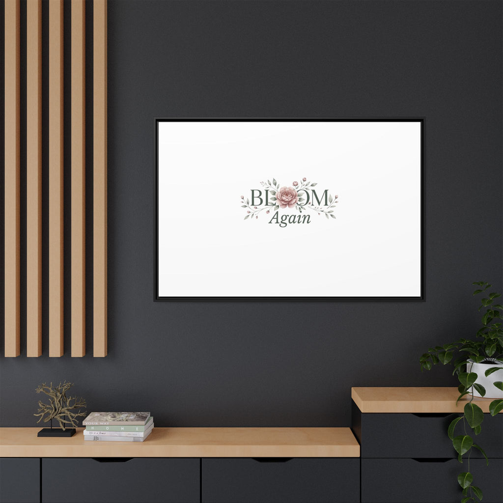 Bless Me Again Floral Matte Canvas Print, Framed Wall Art