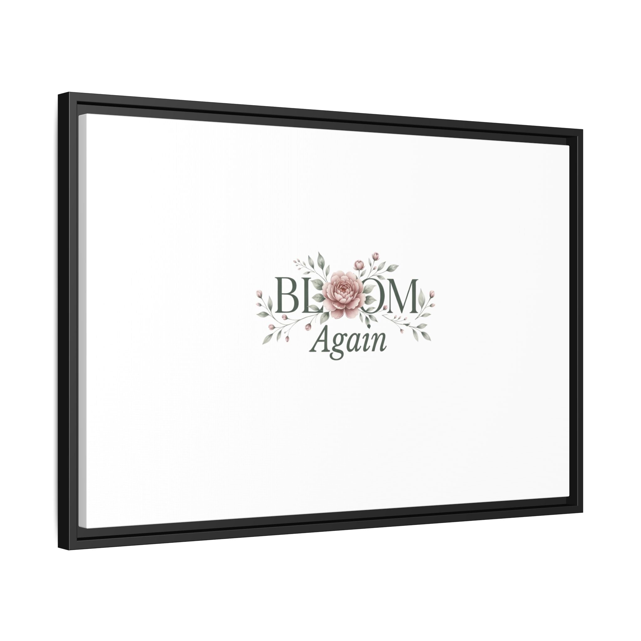 Bless Me Again Floral Matte Canvas Print, Framed Wall Art