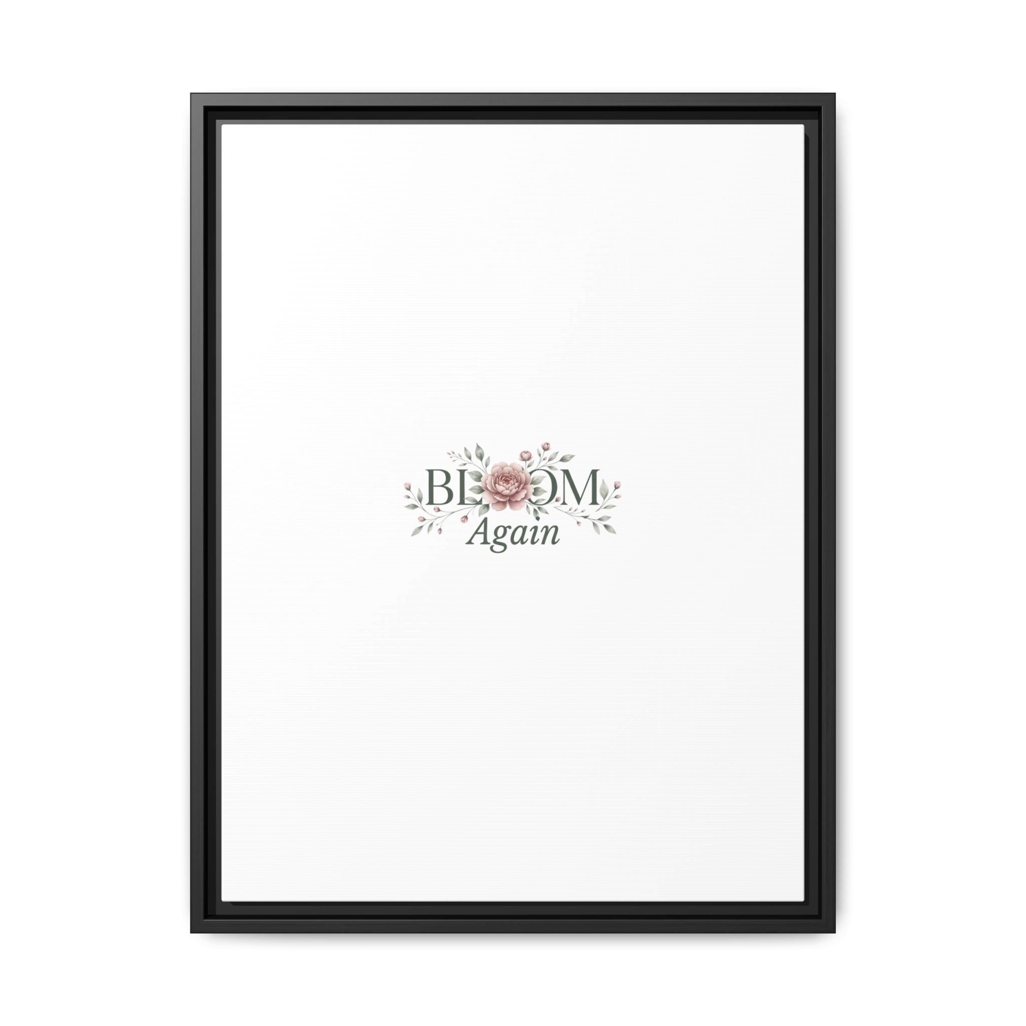 Bless Me Again Floral Matte Canvas Print, Framed Wall Art