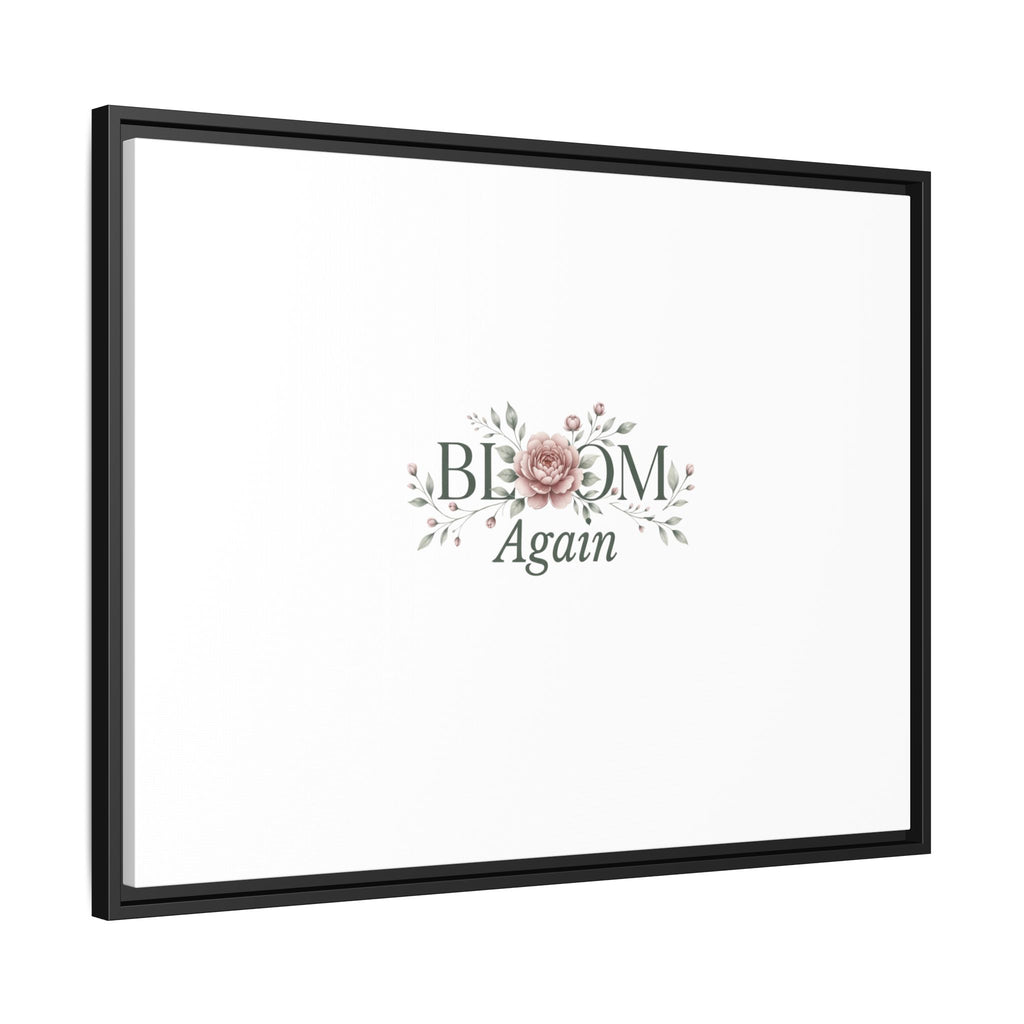 Bless Me Again Floral Matte Canvas Print, Framed Wall Art