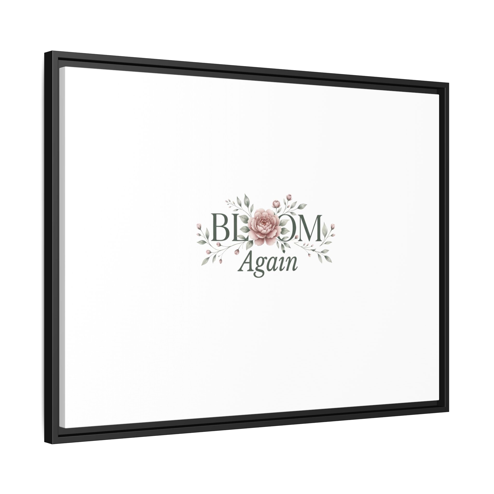 Bless Me Again Floral Matte Canvas Print, Framed Wall Art