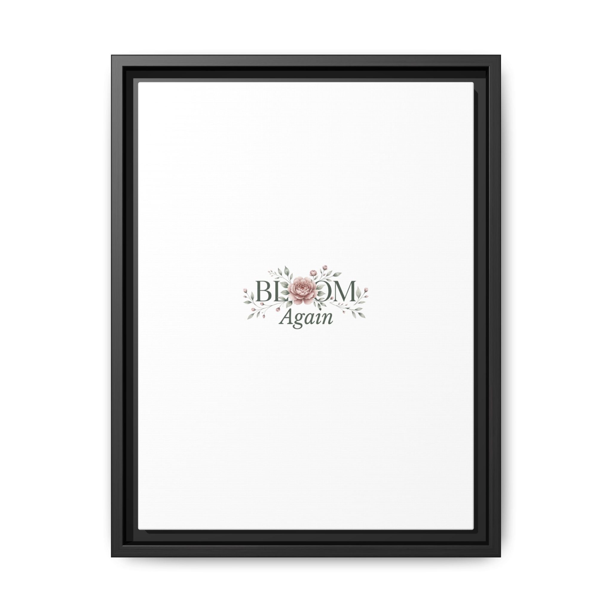 Bless Me Again Floral Matte Canvas Print, Framed Wall Art
