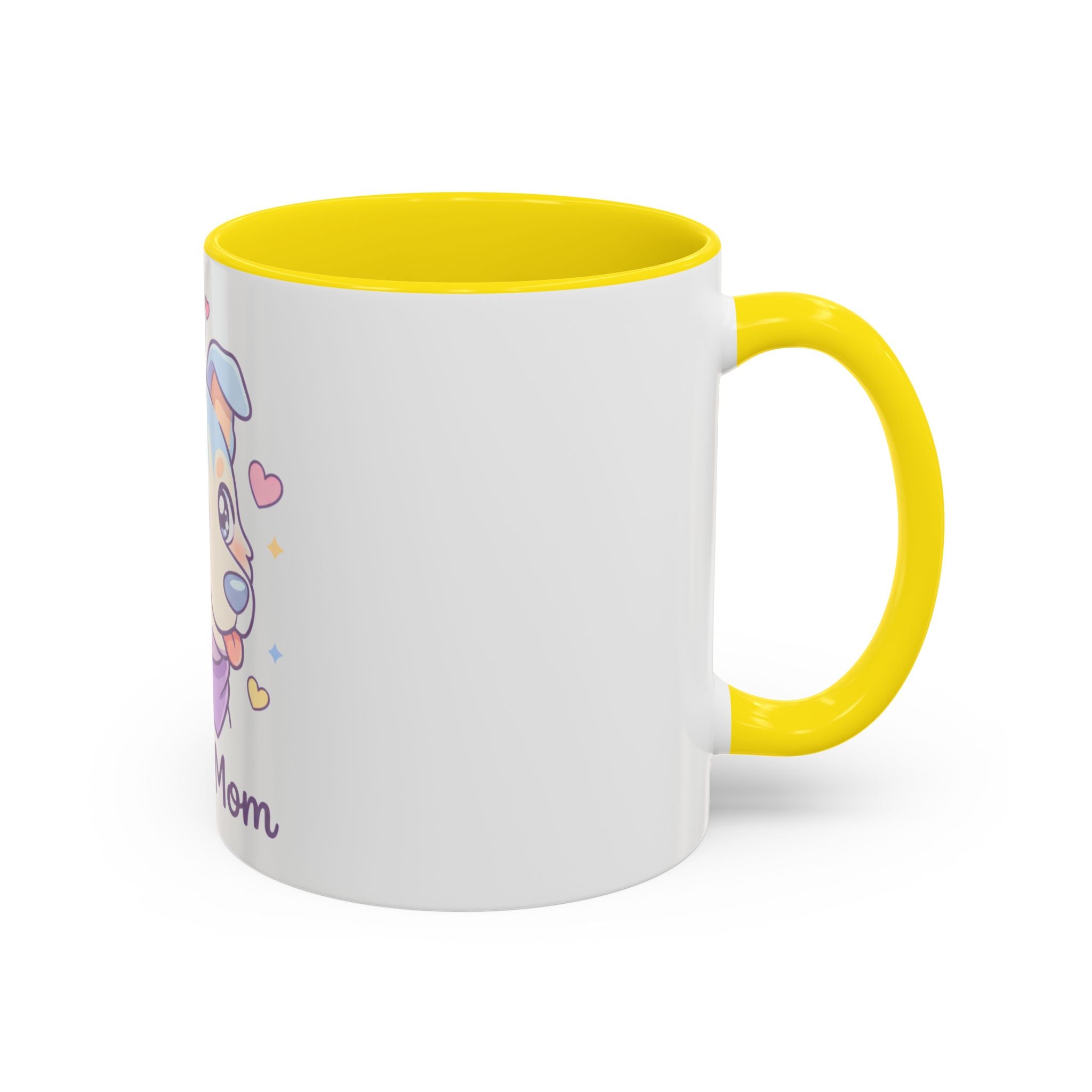 Husky Mom Accent Coffee Mug — Cute Pastel Husky Mother Dog Design (11/15oz)