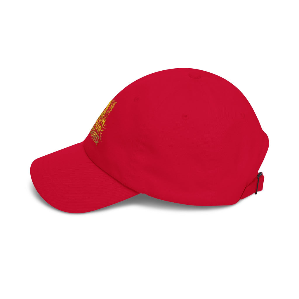 Dad Cap — 'Hold Your Ground' Distressed Yellow Graphic Baseball Hat