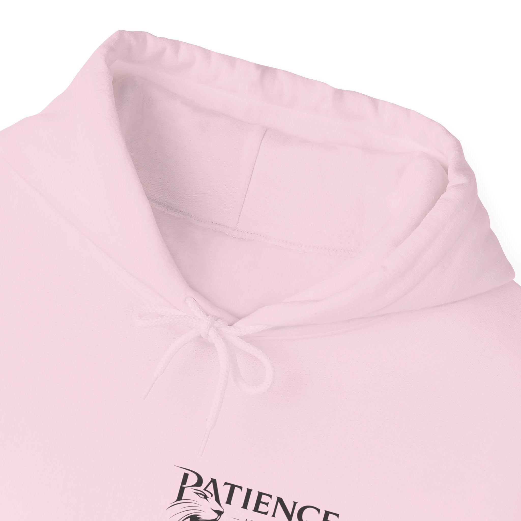 Patience Dove Hoodie — Minimal Inspirational Graphic Hooded Sweatshirt