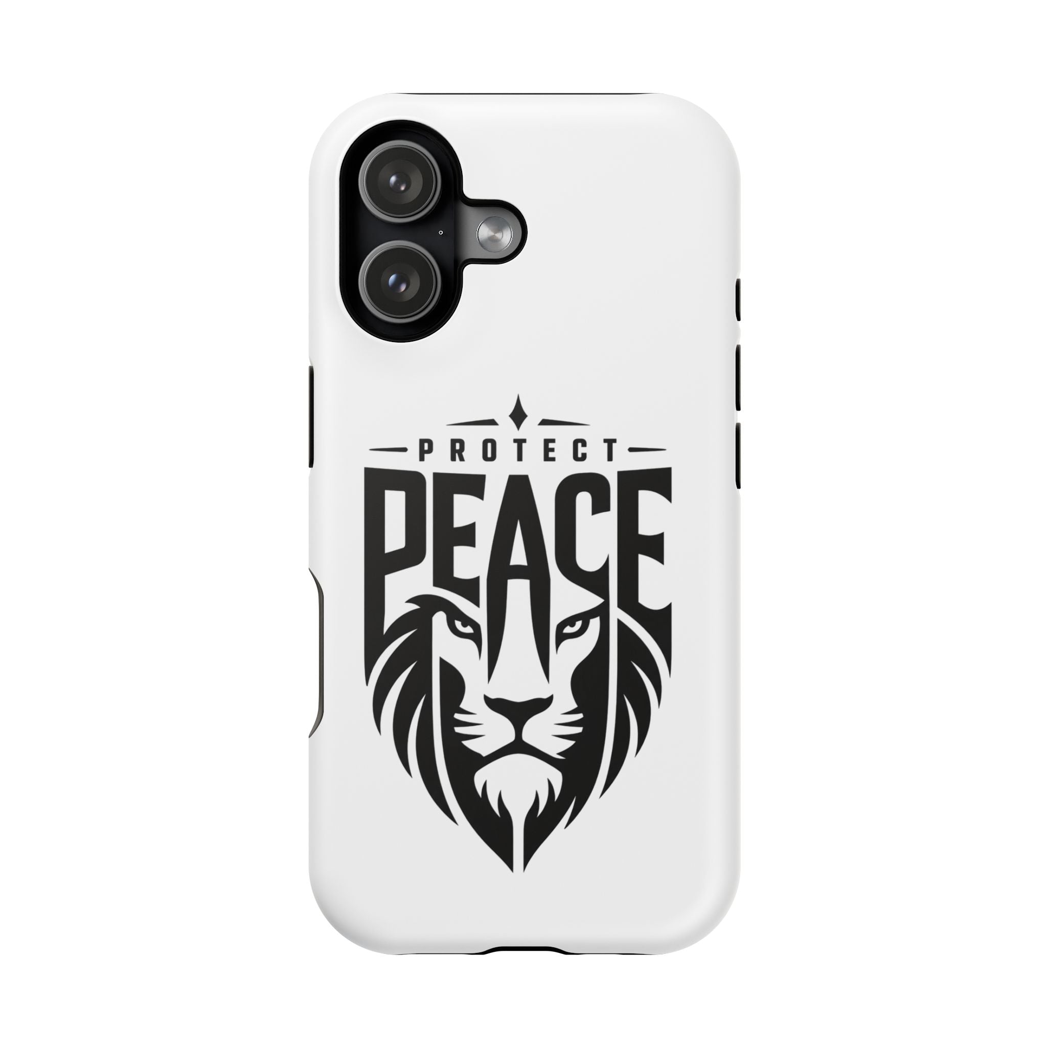 Phone Case — "Protect Peace" Lion Magnetic Impact-Resistant Case