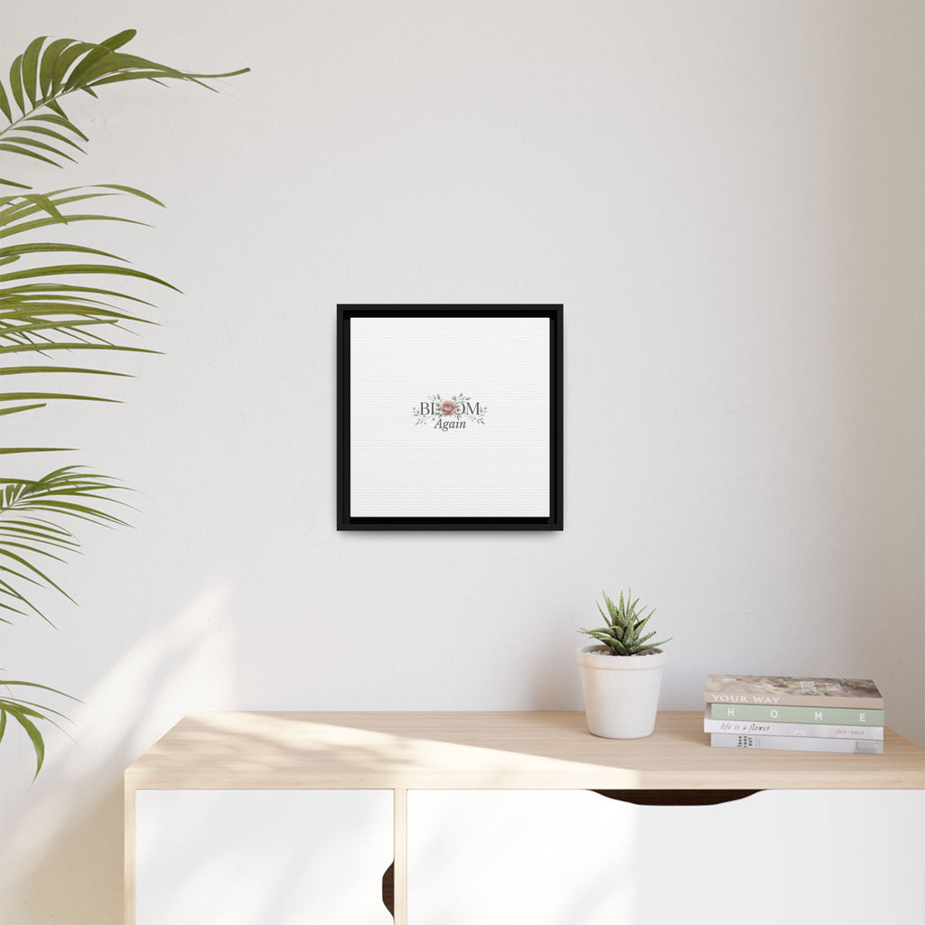 Bless Me Again Floral Matte Canvas Print, Framed Wall Art