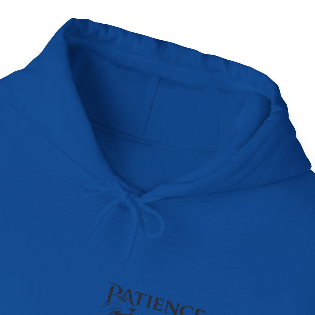 Patience Dove Hoodie — Minimal Inspirational Graphic Hooded Sweatshirt
