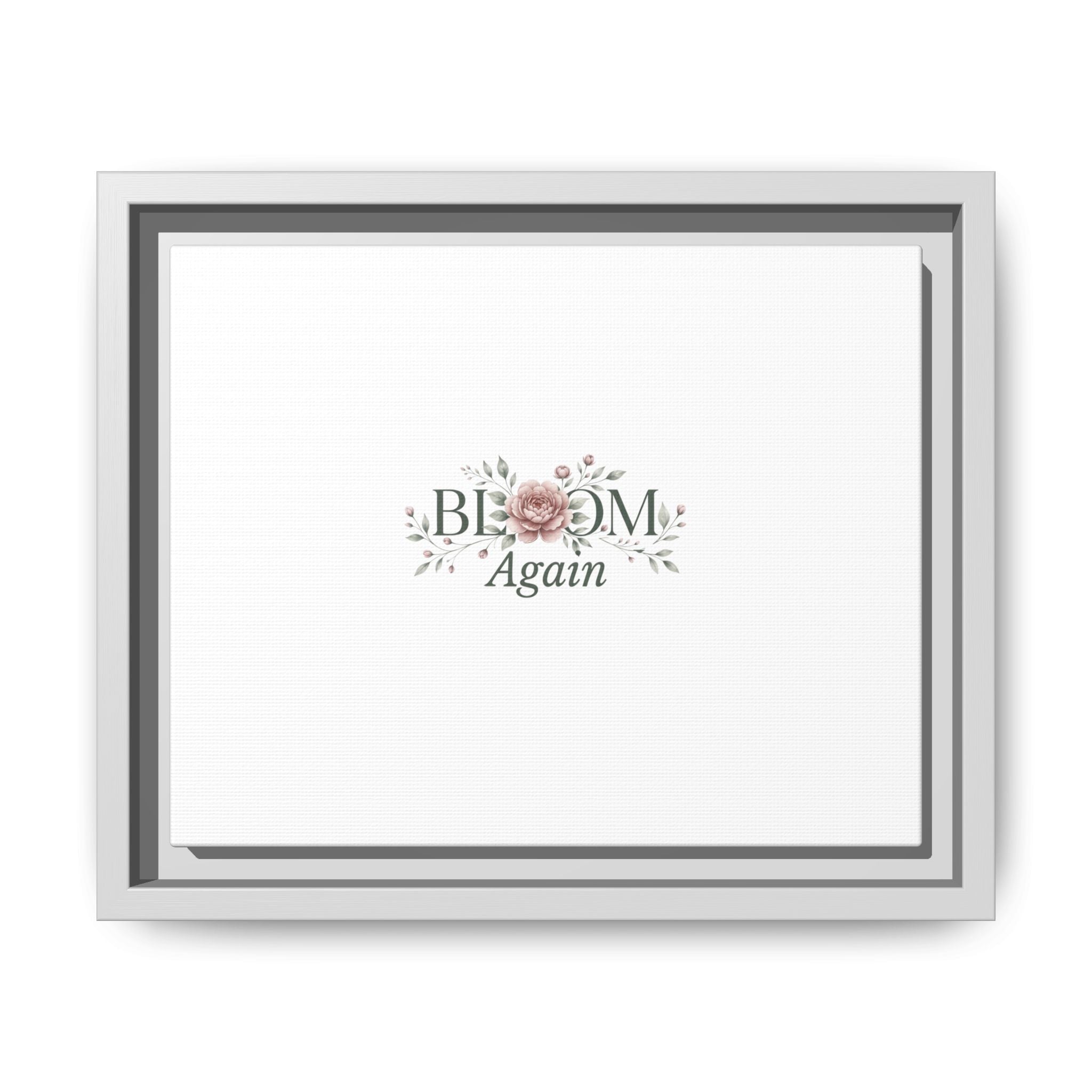 Bless Me Again Floral Matte Canvas Print, Framed Wall Art