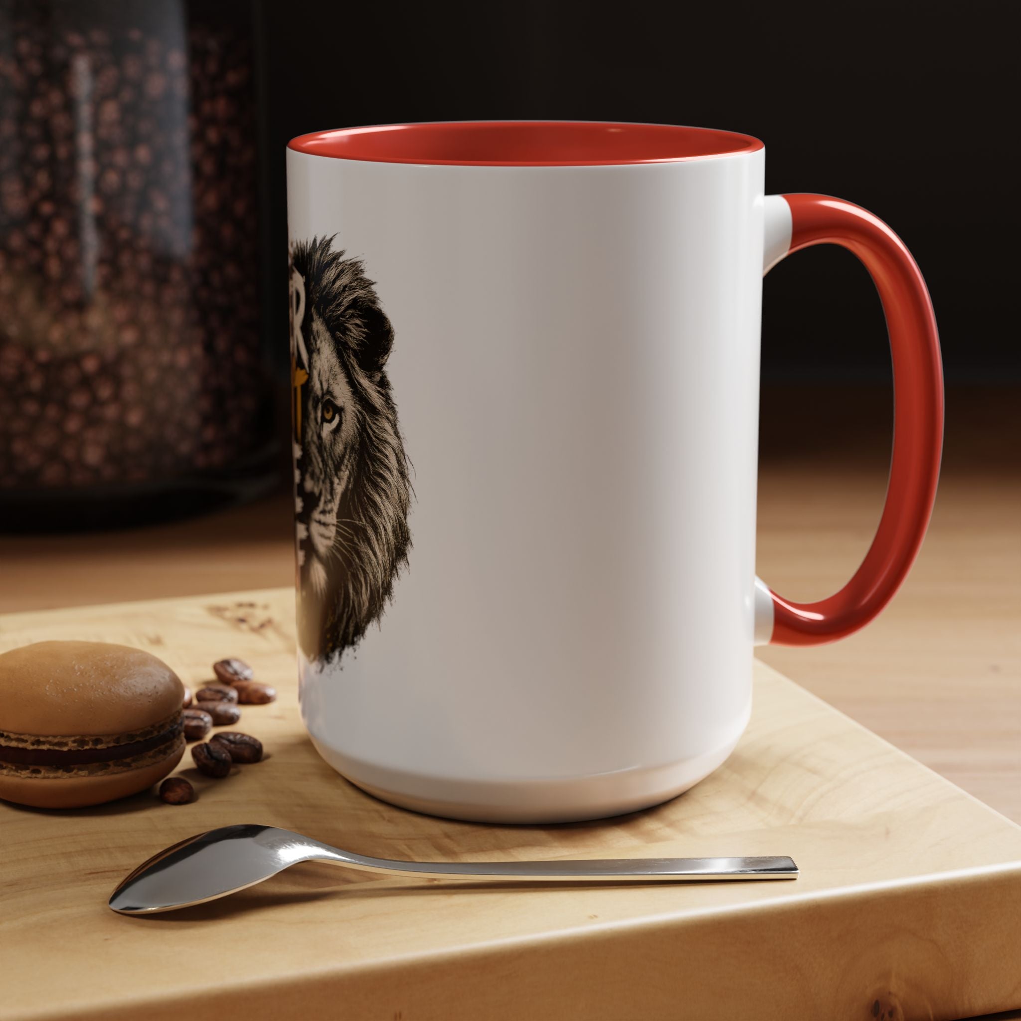 Power Doesn't Prove Itself Lion Accent Coffee Mug — Motivational 11/15oz Gift