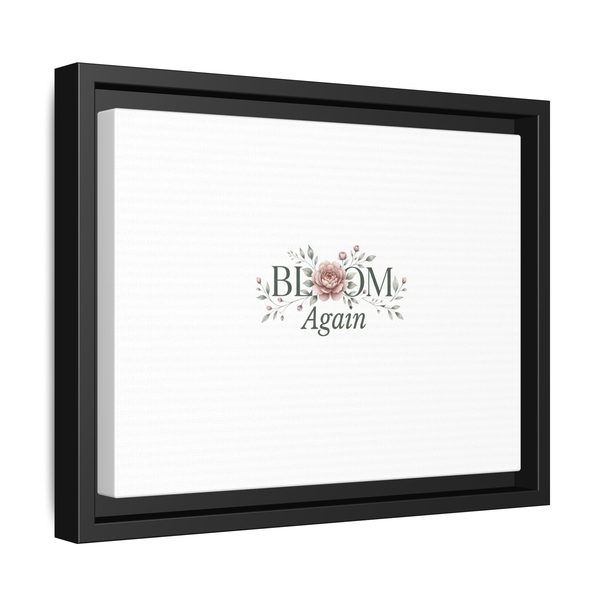 Bless Me Again Floral Matte Canvas Print, Framed Wall Art