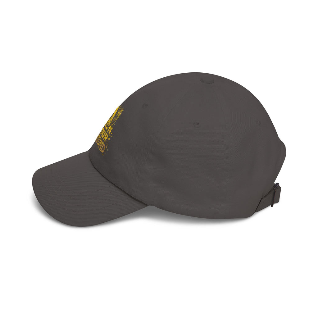 Dad Cap — 'Hold Your Ground' Distressed Yellow Graphic Baseball Hat