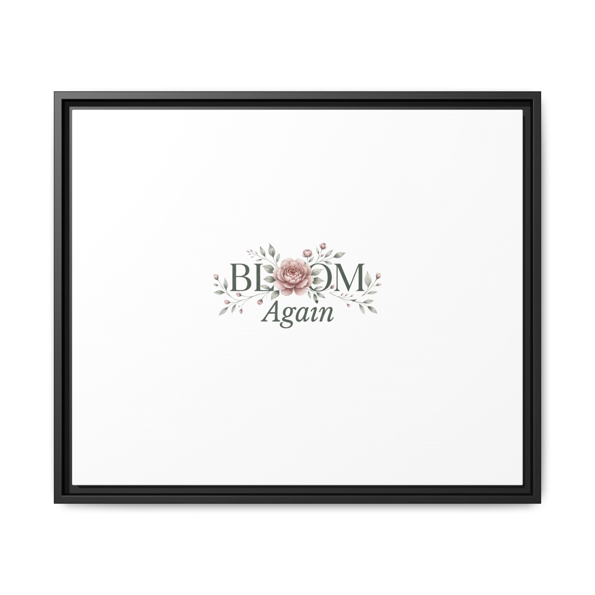Bless Me Again Floral Matte Canvas Print, Framed Wall Art