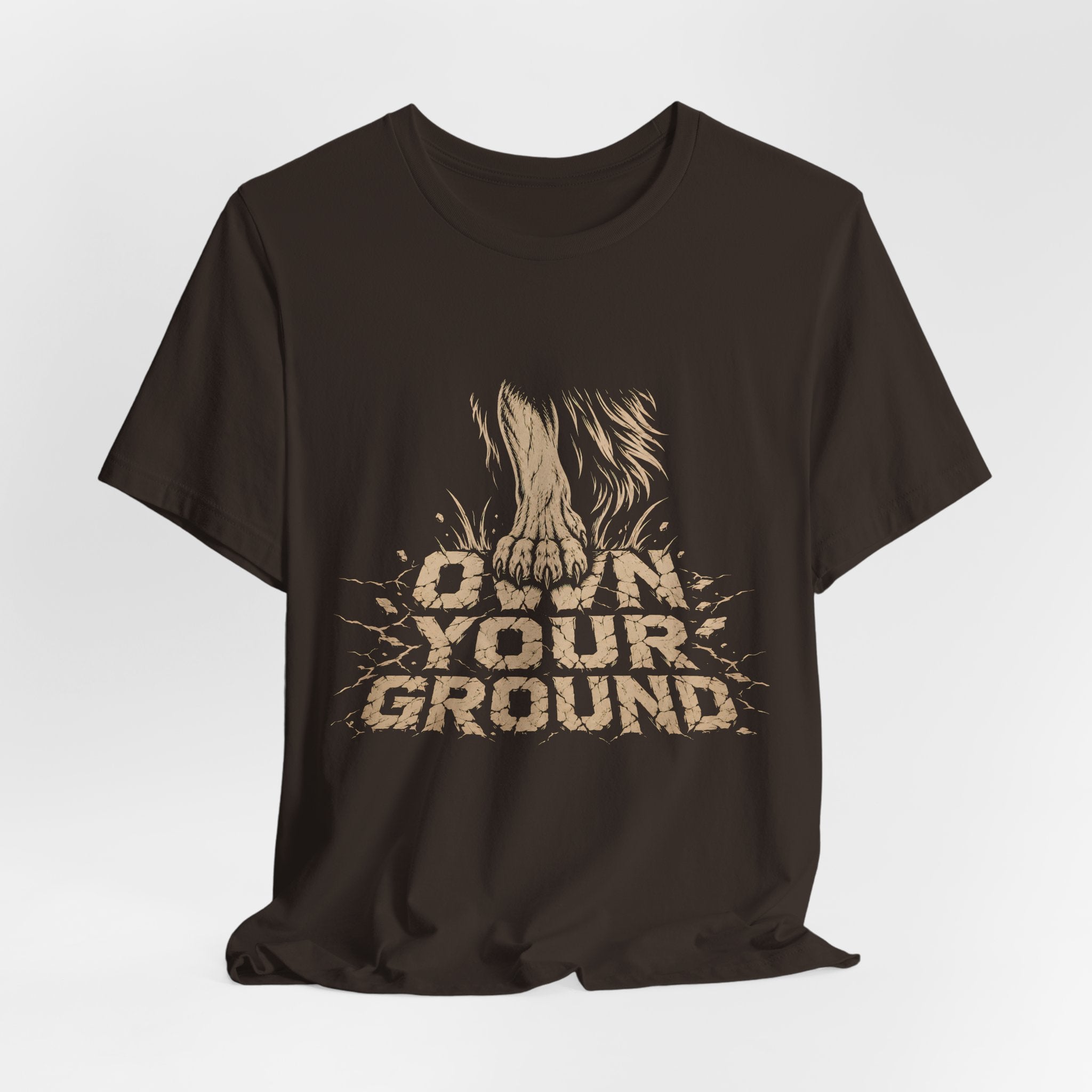T‑Shirt — Own Your Ground Graphic Tee (Boot Print Design)