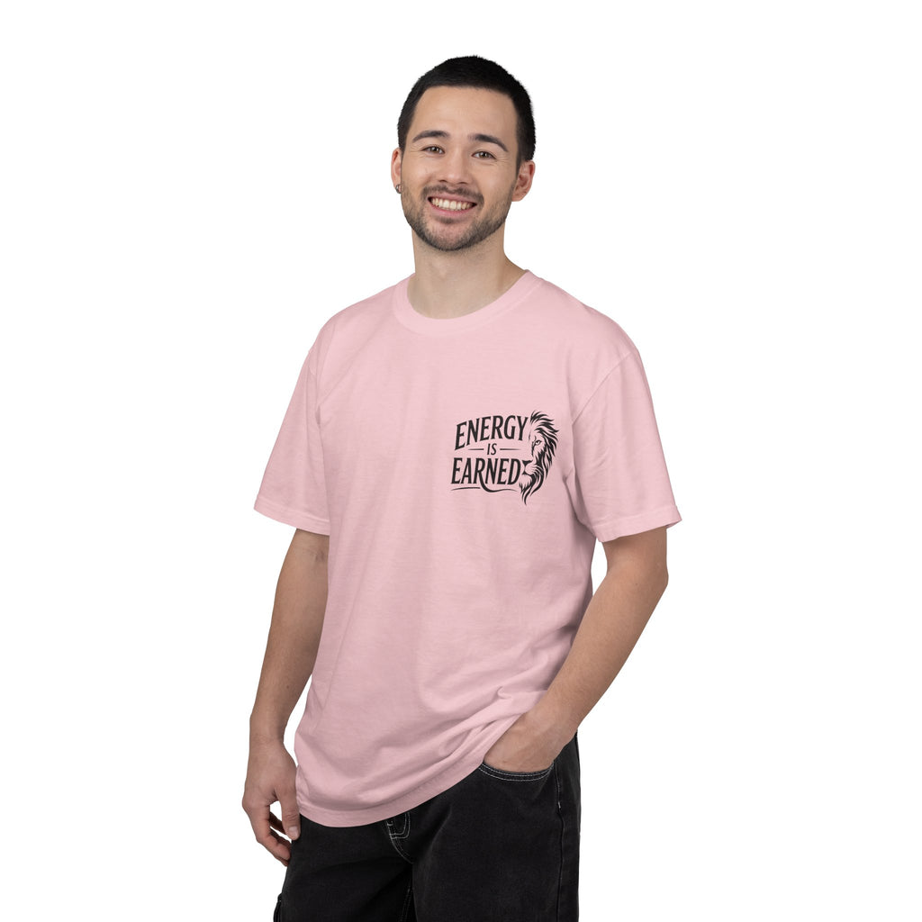 Energy Is Earned T-Shirt — Motivational Fitness Tee