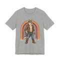 Retro Biker Husky T-Shirt — Cool Dog in Leather Jacket Graphic Tee