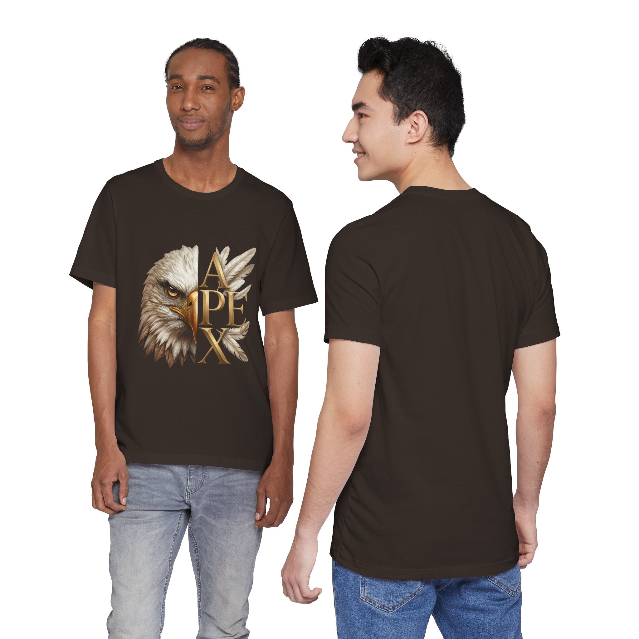 Apex Eagle T‑Shirt — Majestic Eagle Head with 'APEX' Gold Lettering