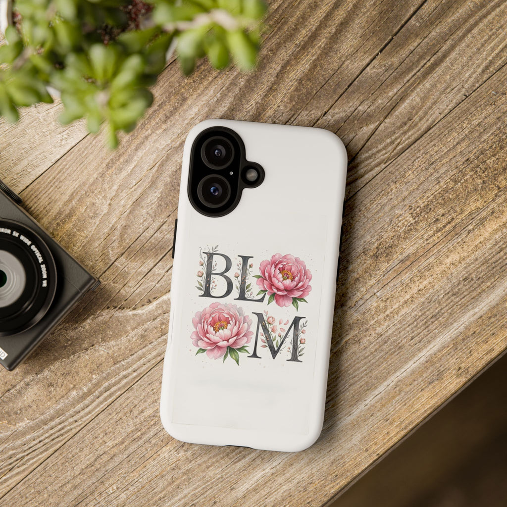 Bloom Tough Phone Case – Floral Peony Protective Cover